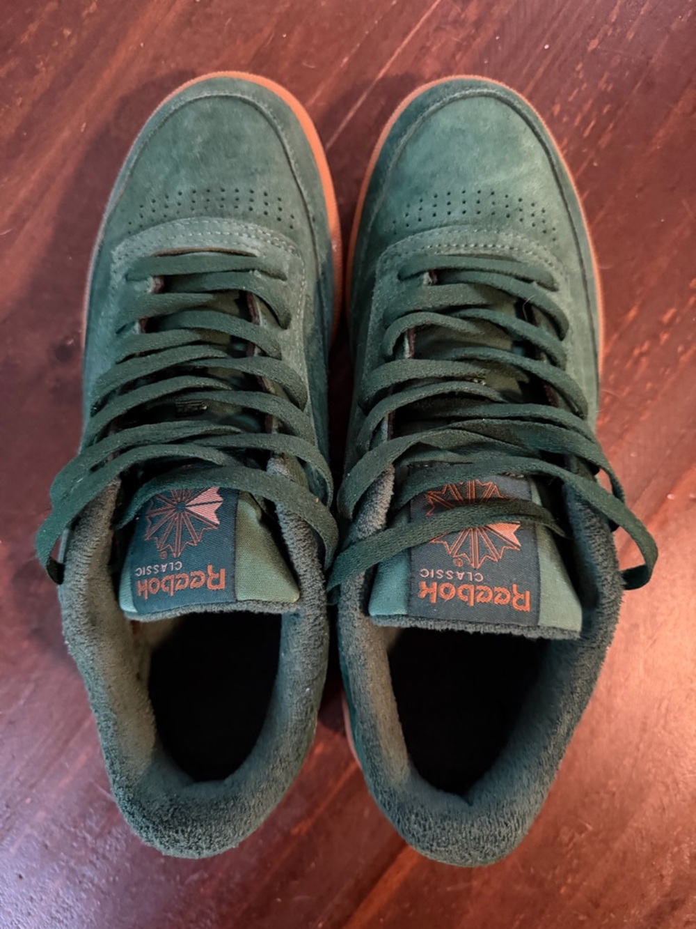 Reebok Club C 85 Green Suede UniSex Low-Top Sneakers - Size 10.5M - Picture 6 of 11